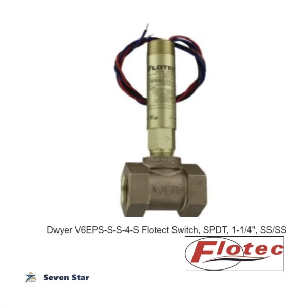 Dwyer V6EPS-S-S-4-S Flotect Switch, SPDT, 1-1/4", SS/SS