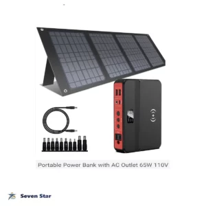 Portable Power Bank with AC Outlet 65W 110V