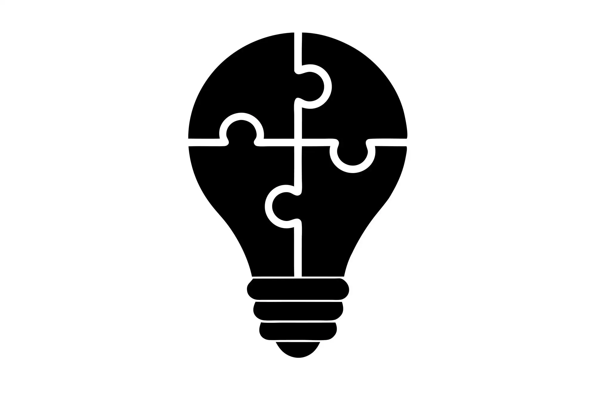 light bulb with jigsaw illustration minimal style 775582 9941